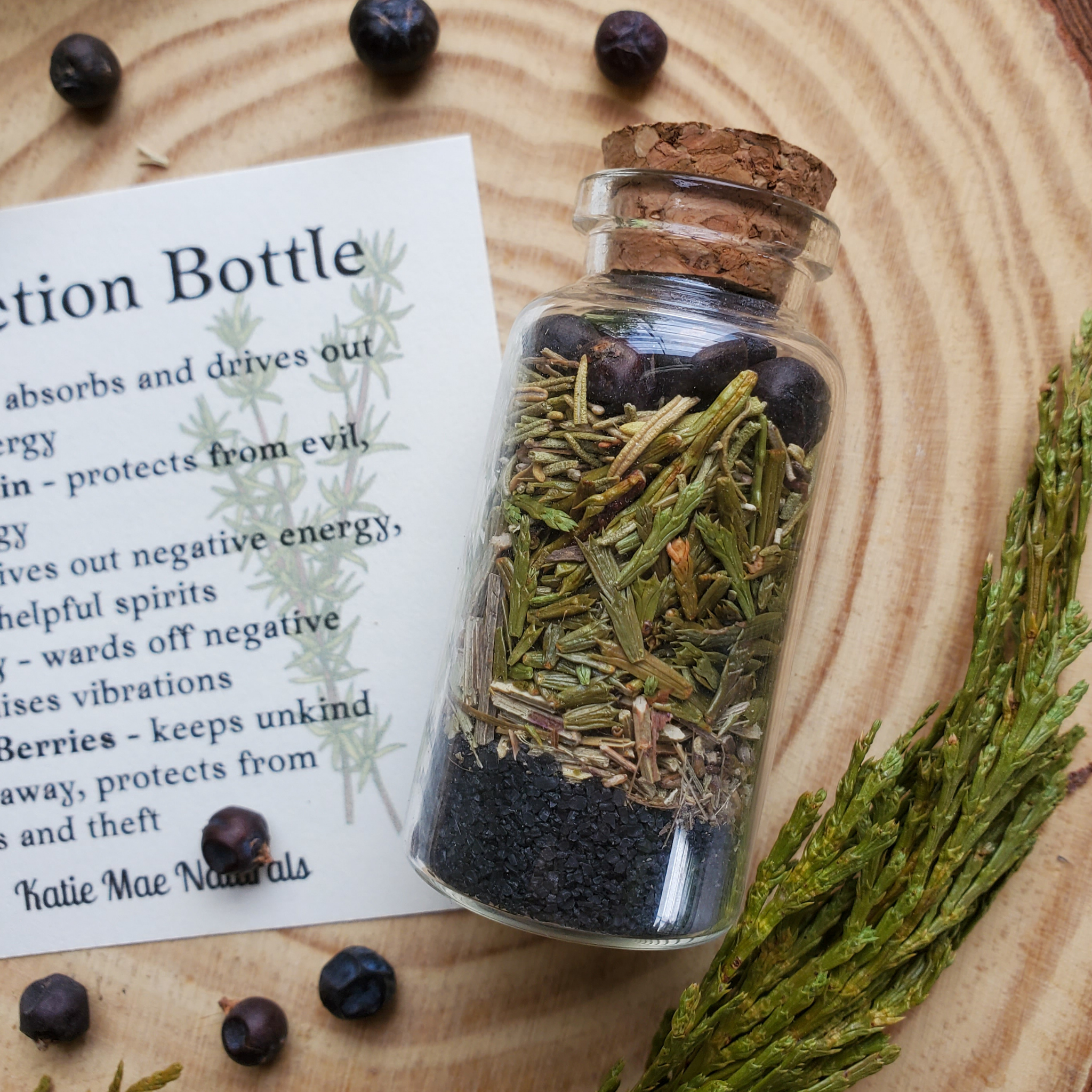 Protection Spell Bottle, Intention Setting for Protection and Clearing Energy