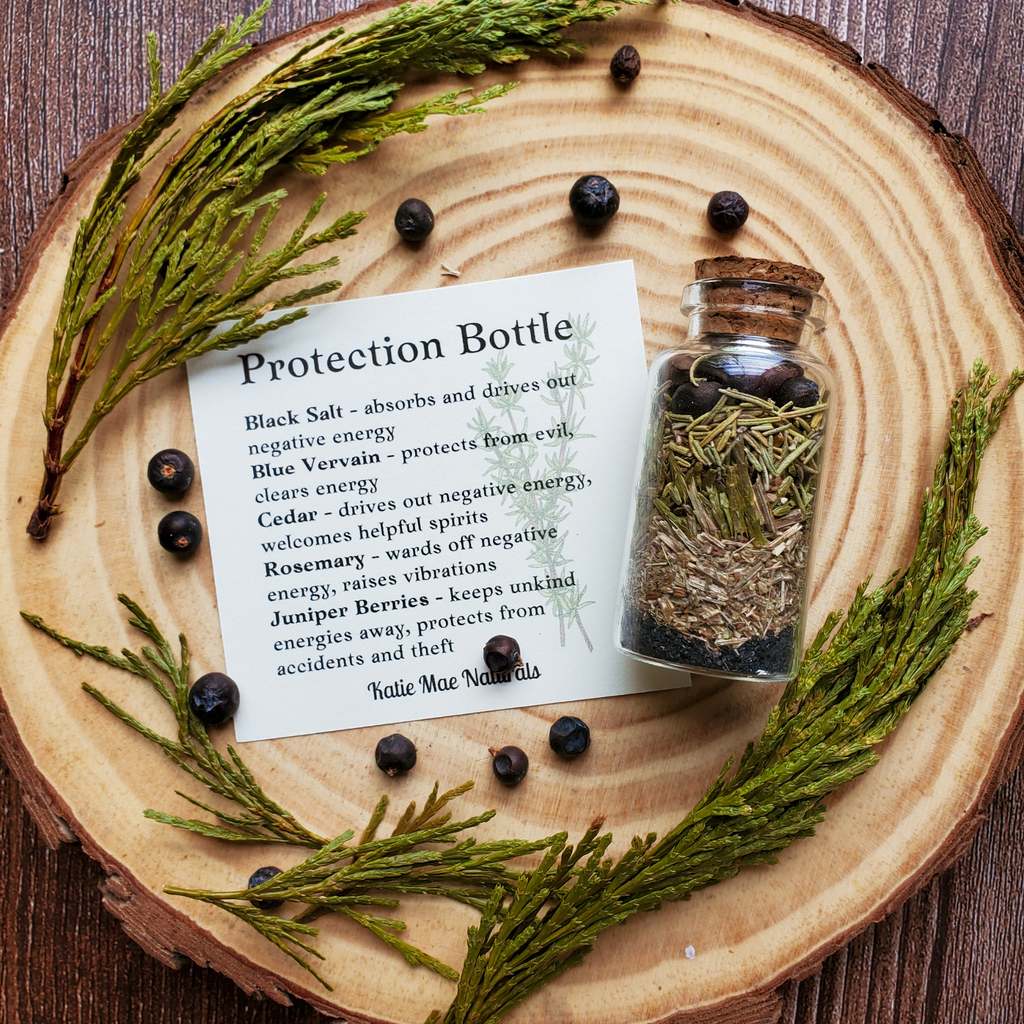 Protection Spell Bottle, Intention Setting for Protection and Clearing Energy