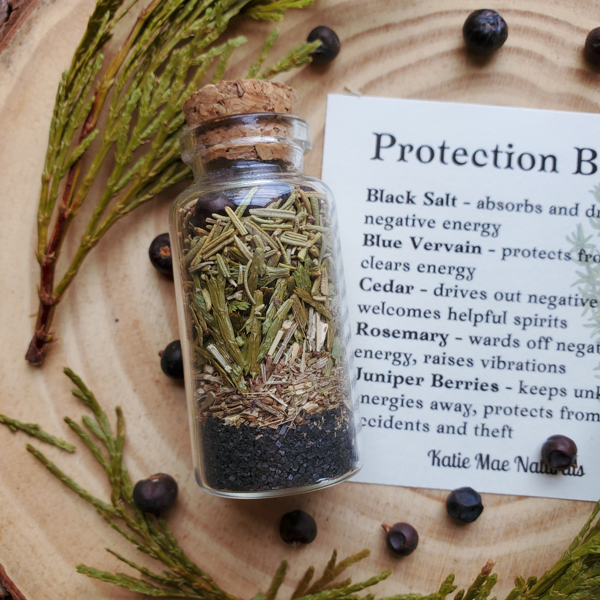 Protection Spell Bottle, Intention Setting for Protection and Clearing Energy