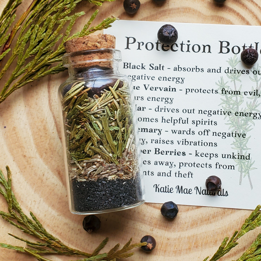 Protection Spell Bottle, Intention Setting for Protection and Clearing Energy