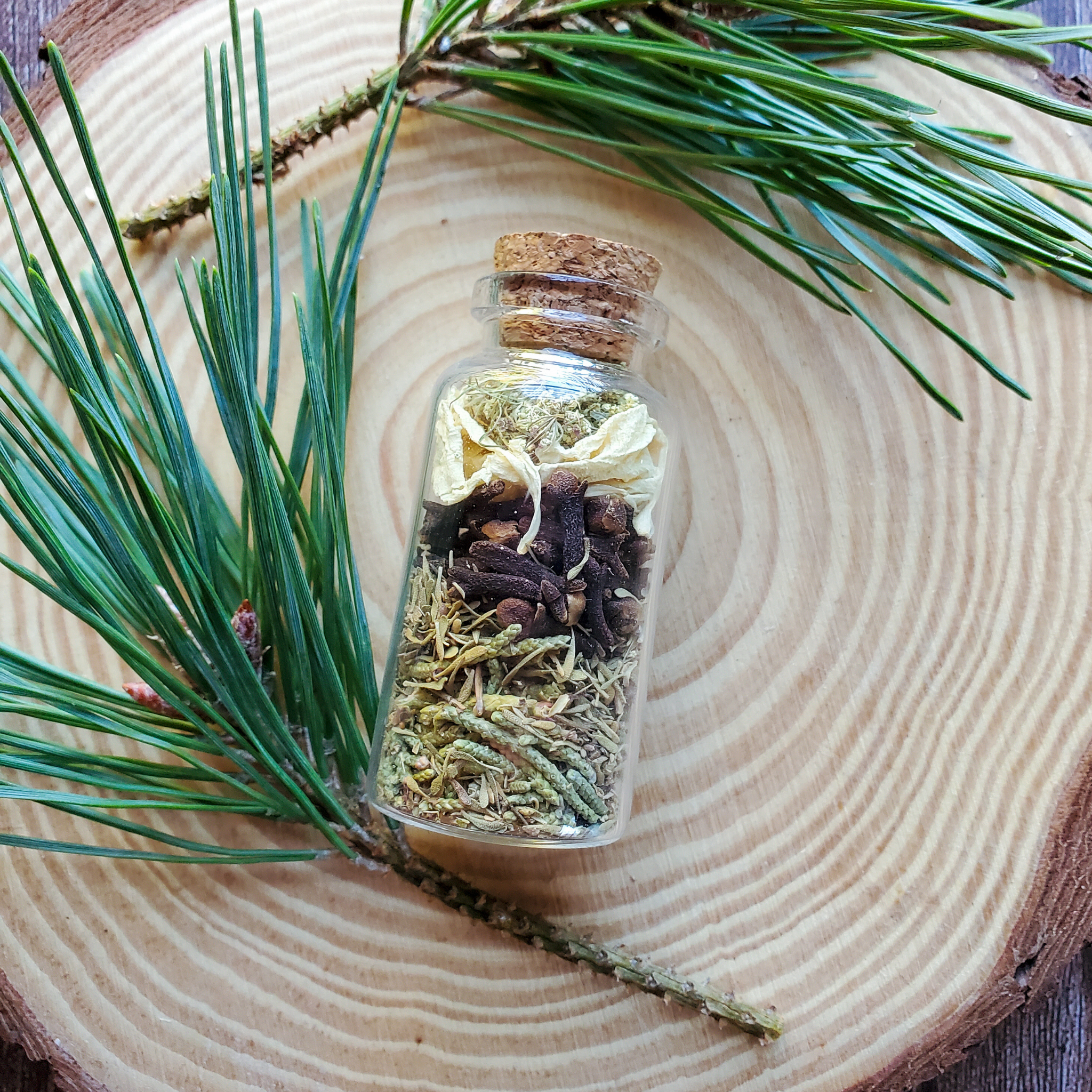 Abundance Spell Bottle, Intention Setting Herbs for Prosperity and Sucess
