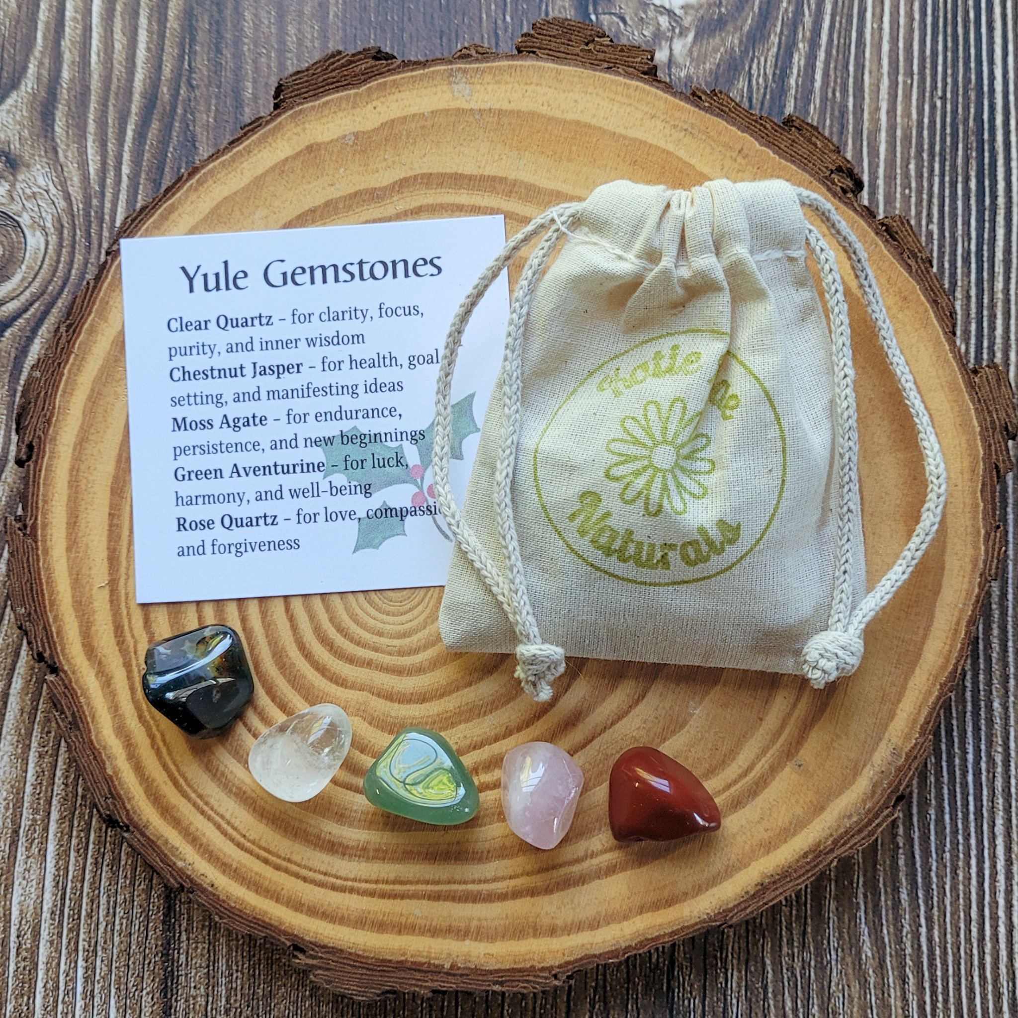 Yule Gemstone Set – Winter Solstice Crystal Collection for Renewal, Warmth & New Beginnings