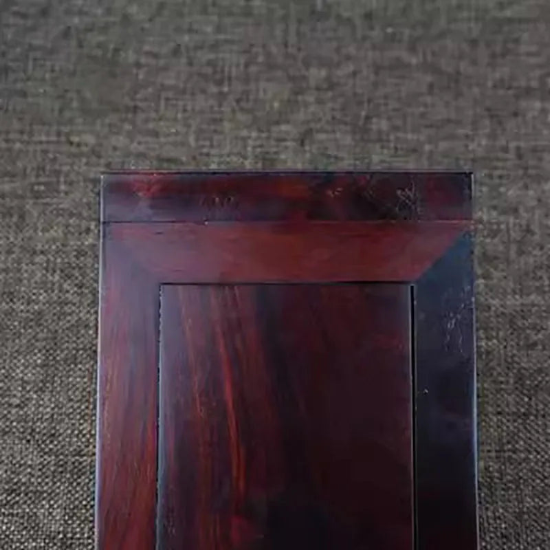 Small Mahogany Buddha Table, Solid Wood Vase / Bonsai Base, Miniature Raised Head