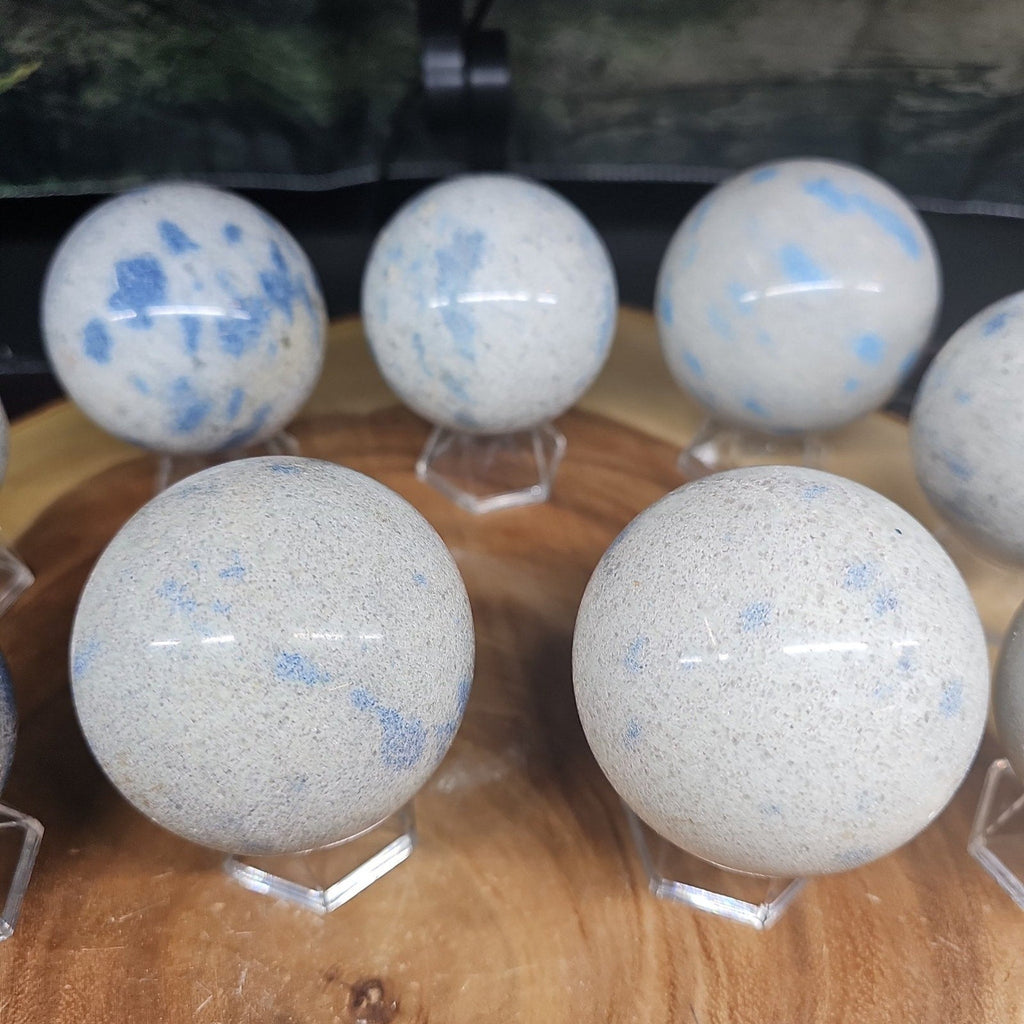 Lazurite Crystal Sphere — 60mm Polished Blue Crystal Ball with Stand | CrystalCloud Company