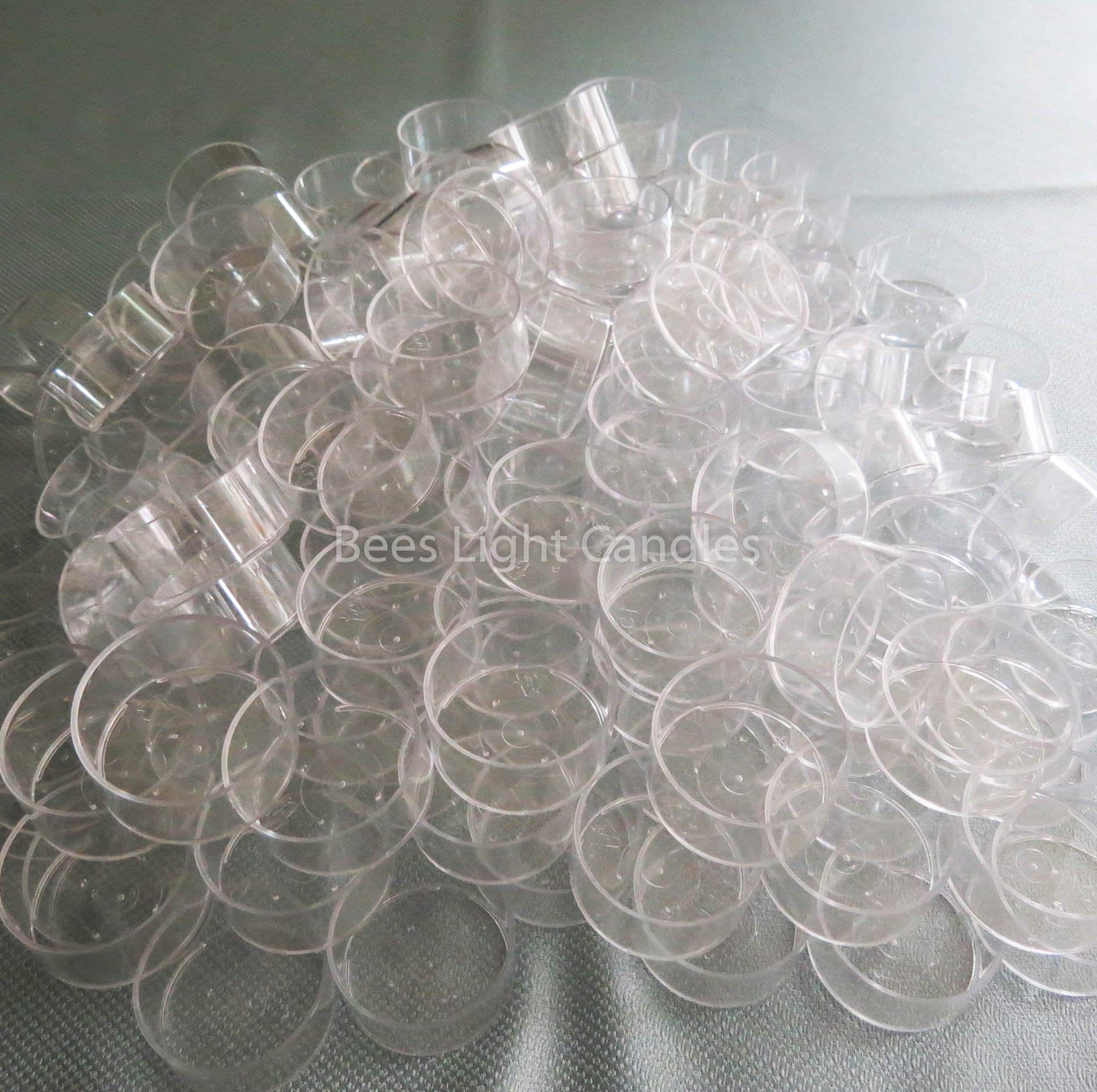 75 Clear Polycarbonate Tealight Cups