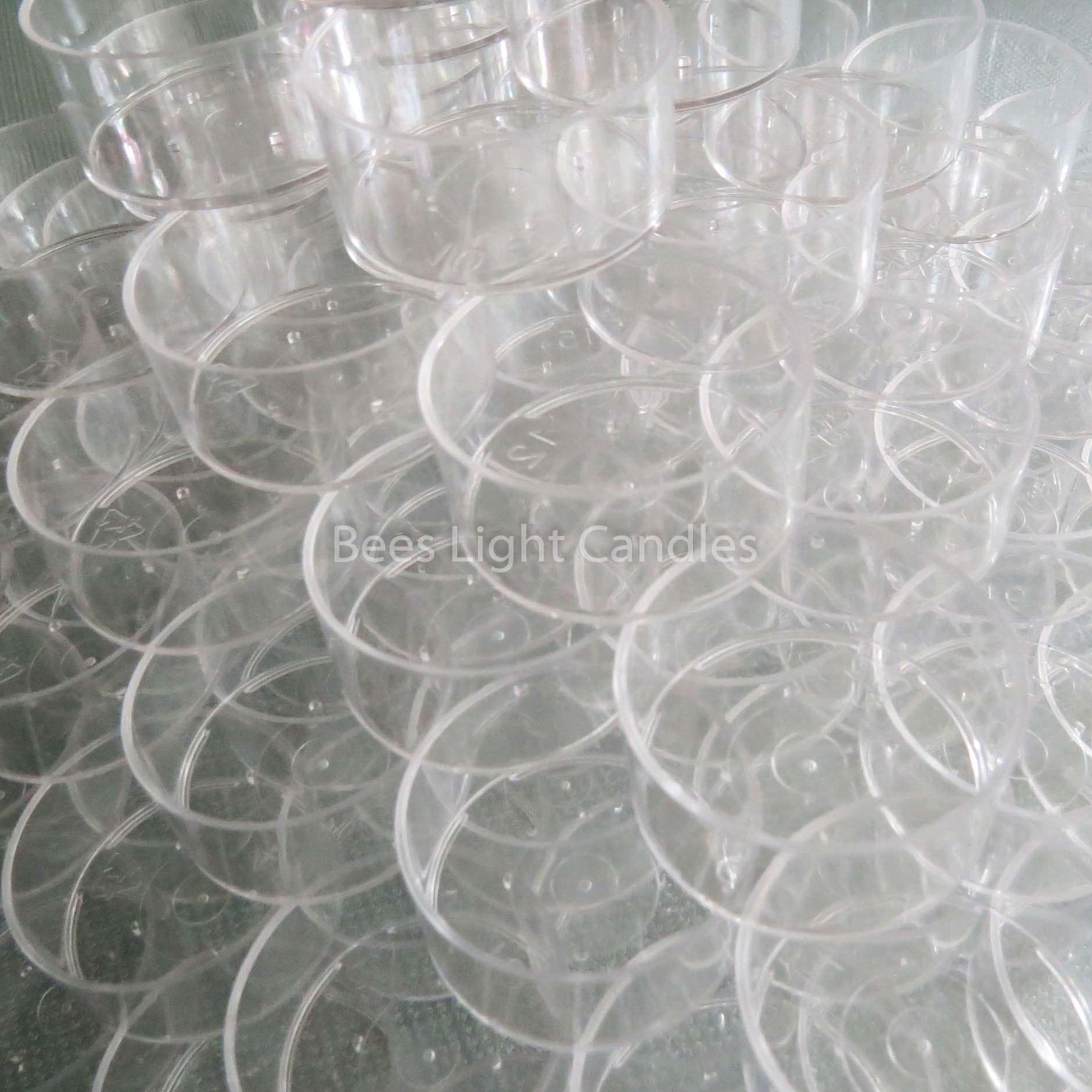 75 Clear Polycarbonate Tealight Cups