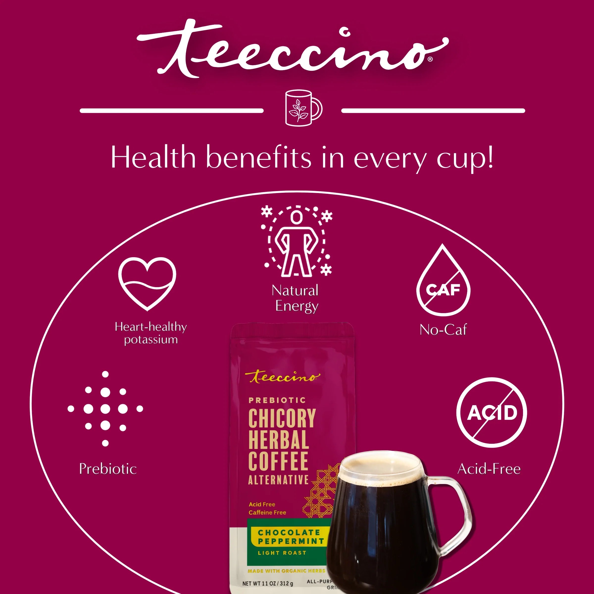 Chocolate Peppermint Chicory Herbal Coffee