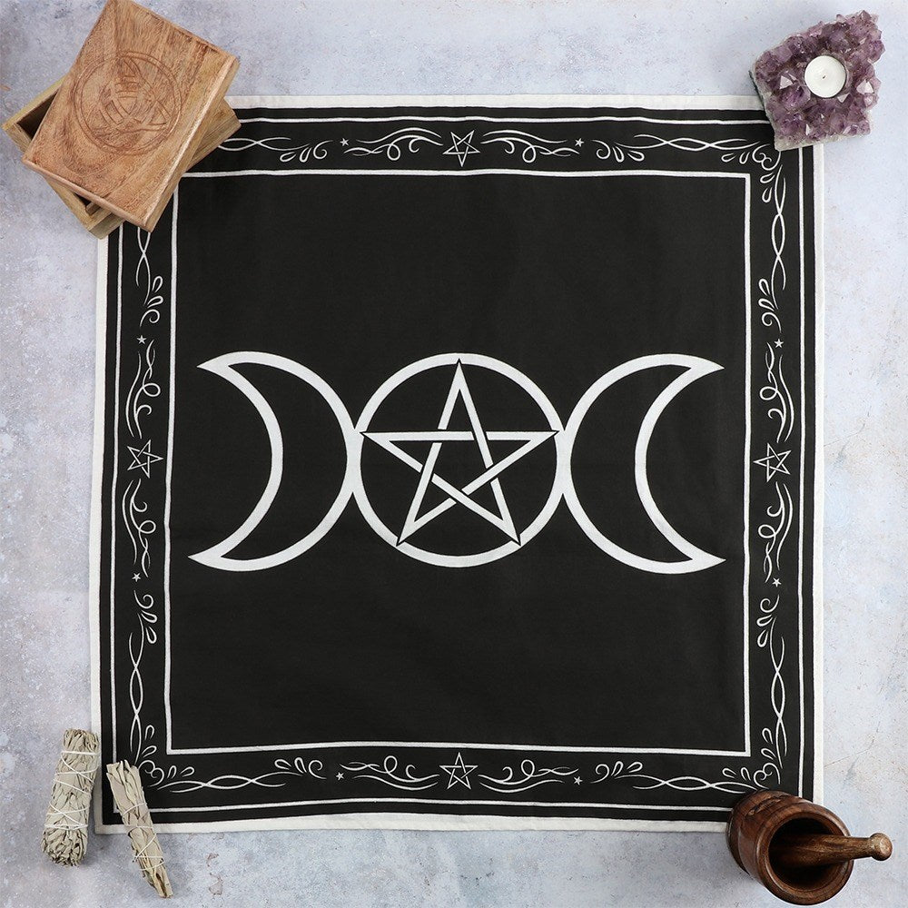 Triple Moon Goddess Altar Cloth
