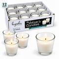 Votive Candles in Glass Cup - 12 Hours - 12 Pack