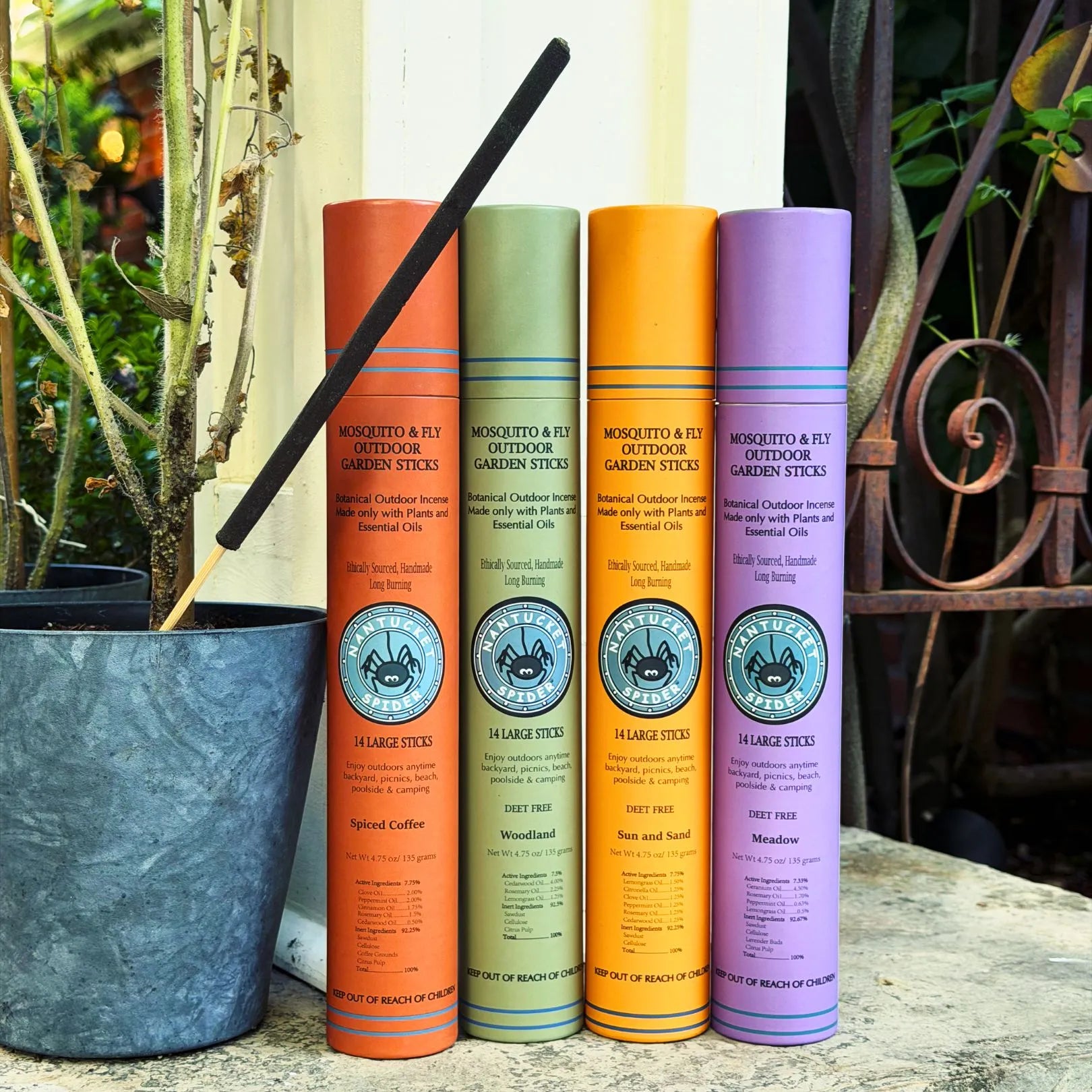 Mosquito Repellent & Fly Repelling Outdoor Garden Incense Sticks (14 Stick Tube)