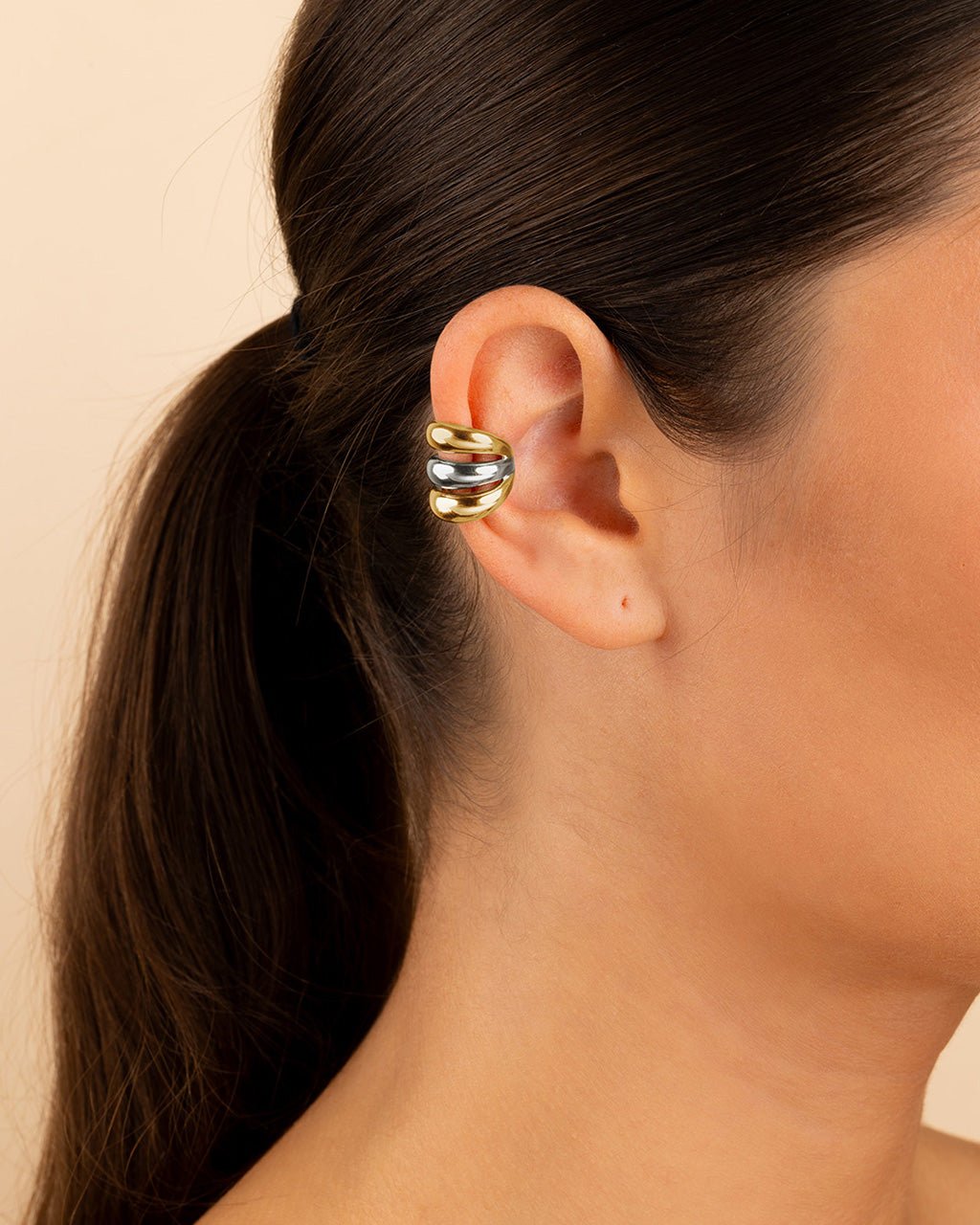 Johanna Two-Tone Interlocking Ear Cuff Set