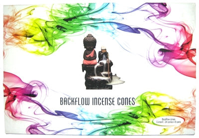 Goloka The Buddha Backflow Incense Cones (24 cones x 6 cans)