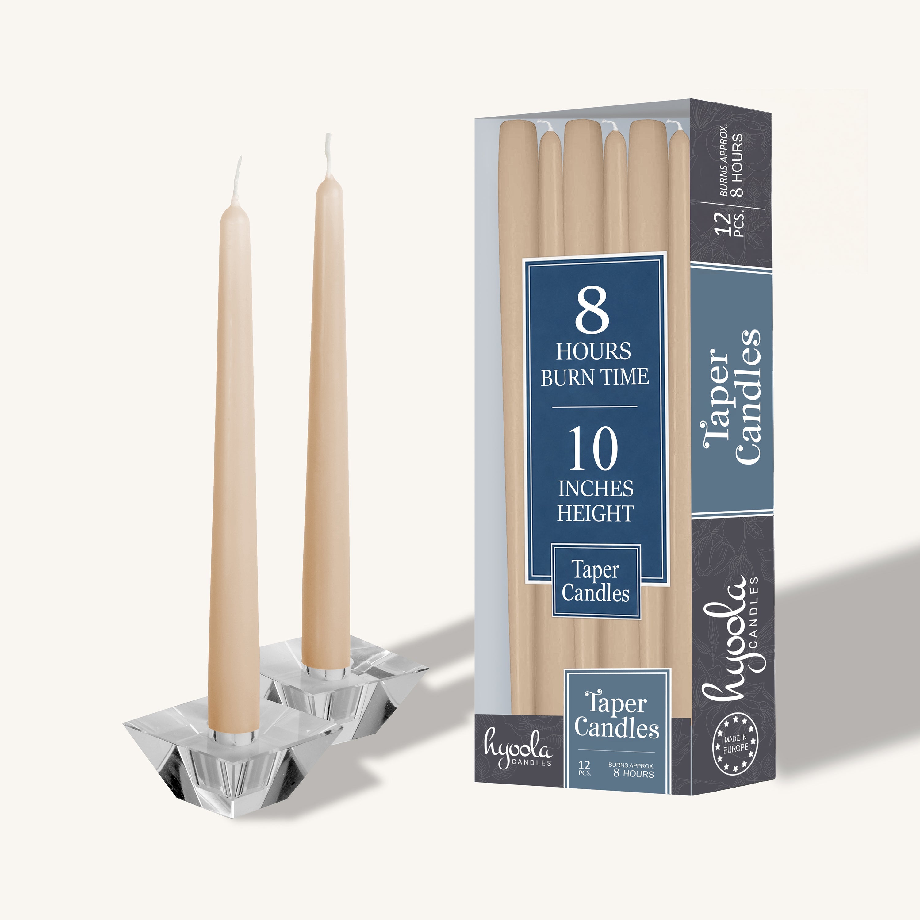 Sahara Taper Candles - 10 Inch - 12 Pack