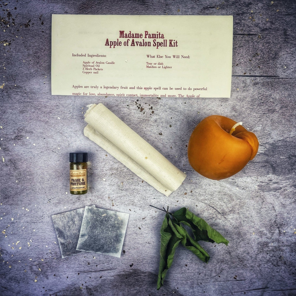 Apple of Avalon Candle Spell Kit - Love, Abundance & Ancient Magic