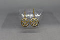 Gold Pentacle Drop Earrings Jewelry Spooky Halloween Witchy