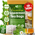 Spearmint Tea Bags, 100% Natural & Pure Spearmint Leaves. Loose Leaf Spearmint Herbal Tea. Spearmint Leaf Tea. No Sugar, No Caffeine, No Gluten, Vegan.
