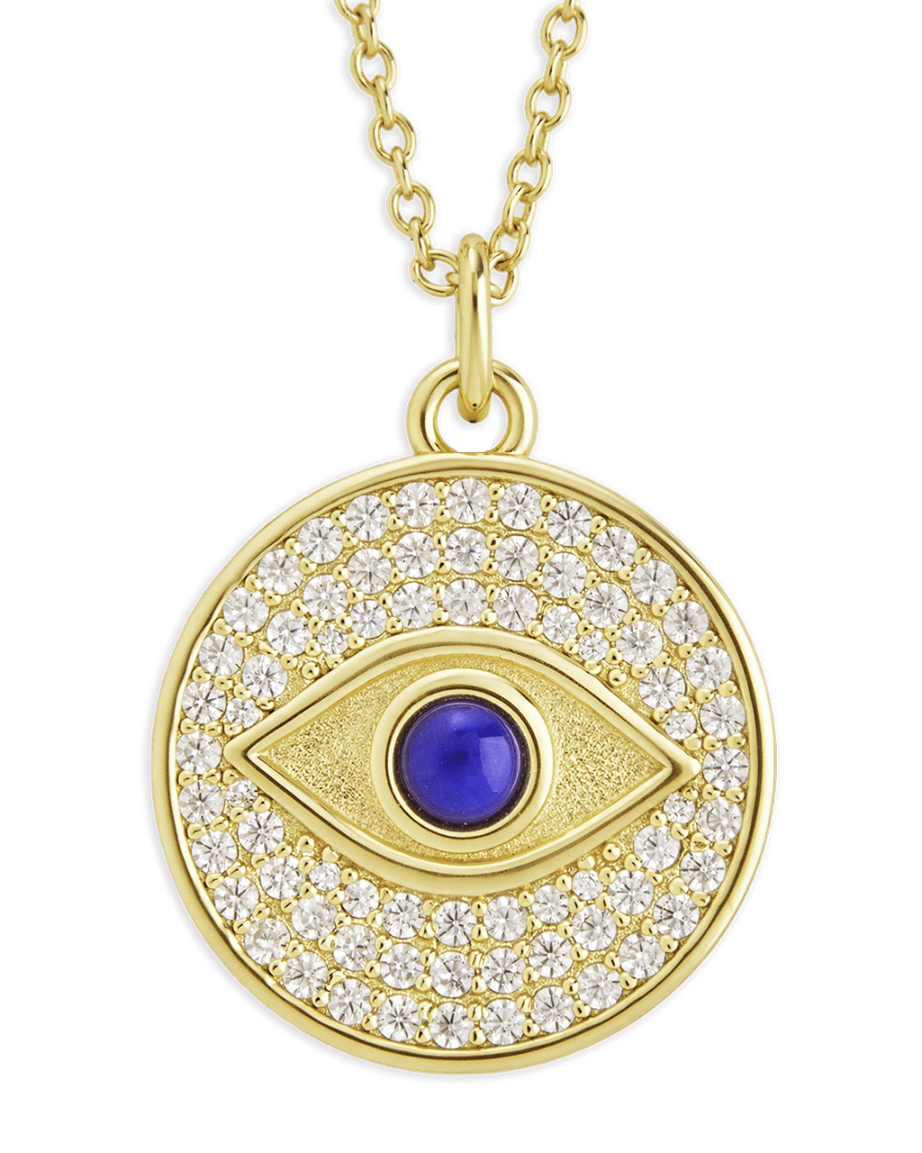 Pave CZ Evil Eye Pendant