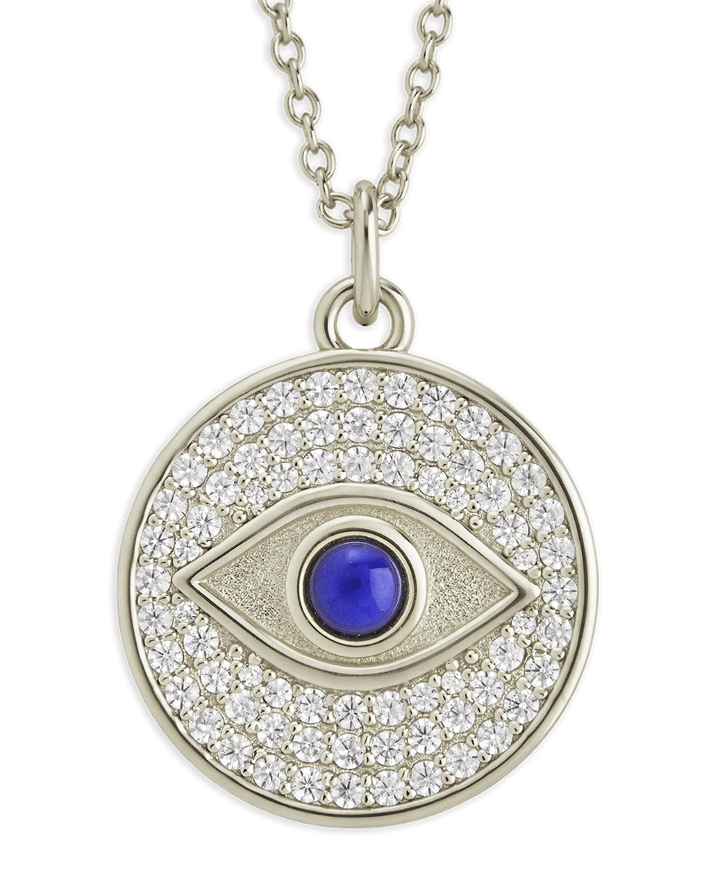 Pave CZ Evil Eye Pendant