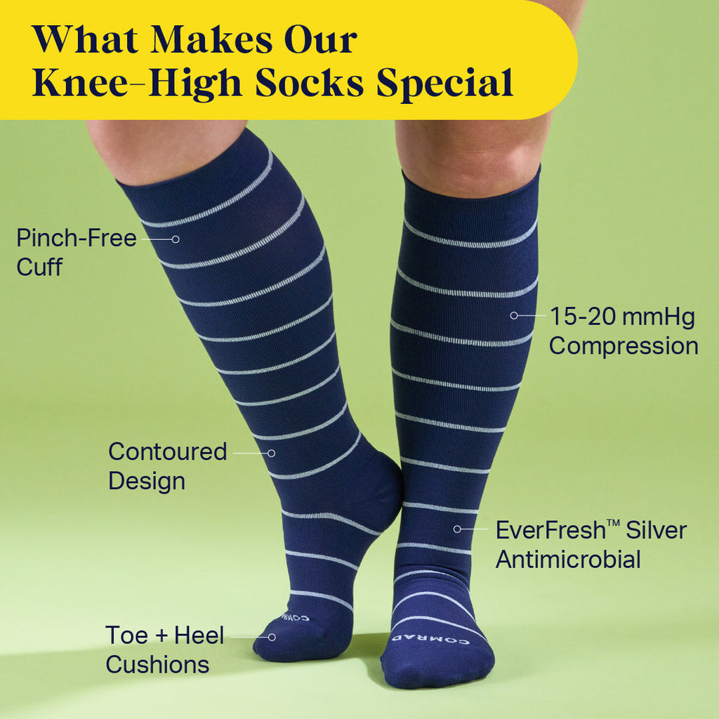 Knee-High Compression Socks - Stripes