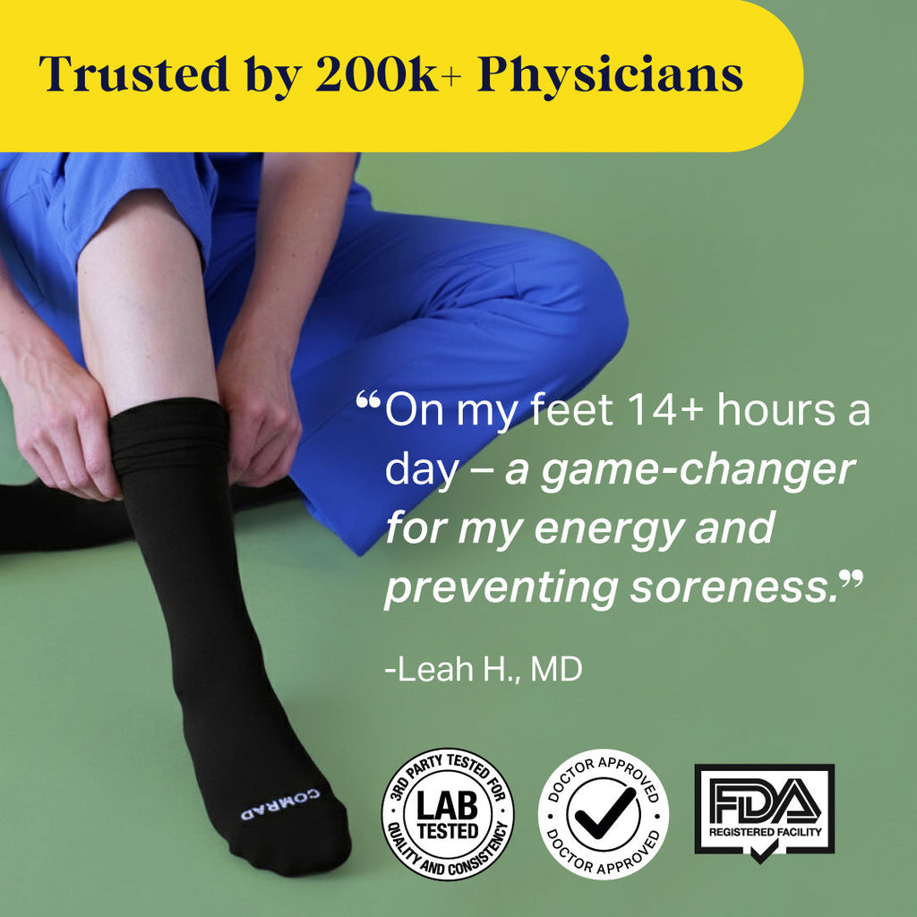 Knee-High Compression Socks - 3 Pack Solids