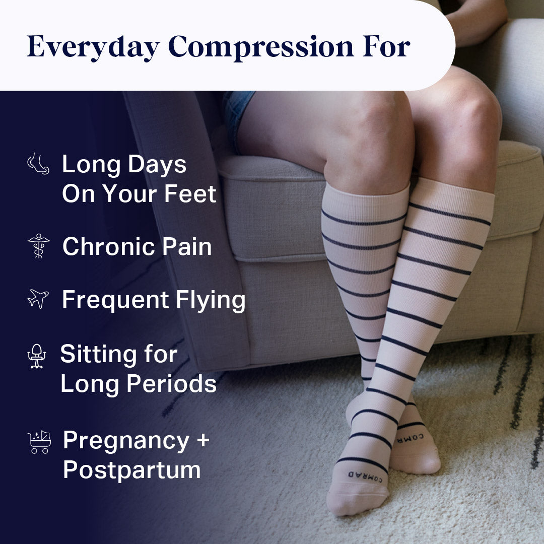 Knee-High Compression Socks - Stripes