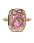 Sterling Silver Elongated Cushion Pink Sapphire CZ Cocktail Ring