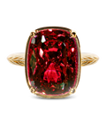 Sterling Silver Elongated Cushion Garnet CZ Cocktail Ring