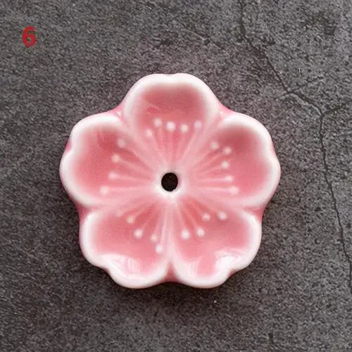 Ceramic Cherry Blossom Incense Burner | Home Decor Stick Holder