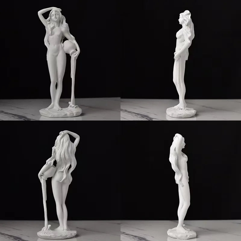 Birth of Venus Resin Statue Botticelli Inspired Greek Goddess Sculpture Roman Mythology Decor Classic Art Figure for Home Desk