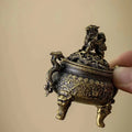 Metal Incense Burner Ornaments | Zen Sandalwood Tower Incense Holder for Home