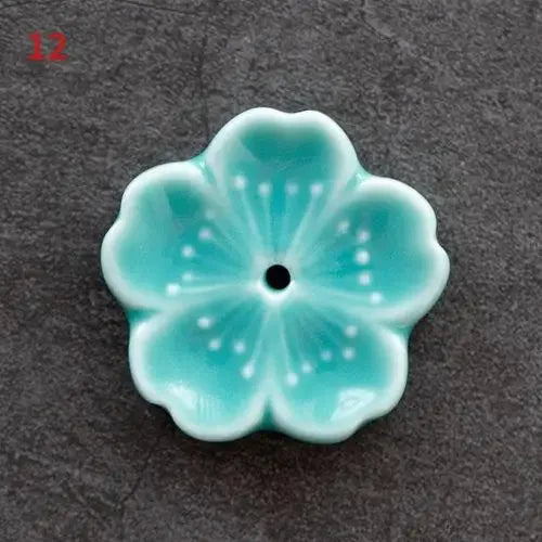 Ceramic Cherry Blossom Incense Burner | Home Decor Stick Holder