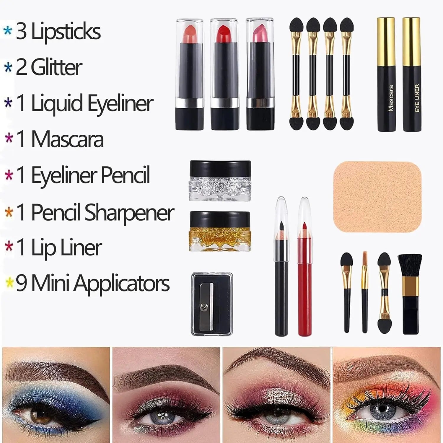 58 Professional Makeup Kit With Eyeshadow Blusher Concealer Mirror