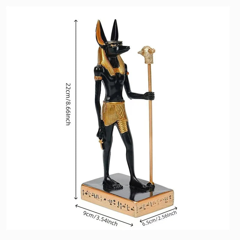 Anubis Statue Egyptian God of Death Mummy Sculpture Resin Figurine Home Office Decor Gift for Mythology Lovers Halloween Gift