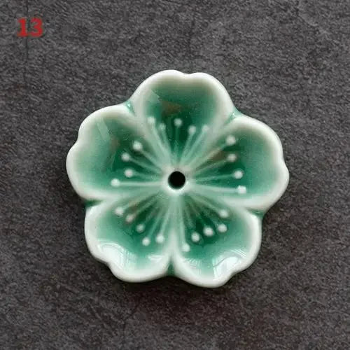 Ceramic Cherry Blossom Incense Burner | Home Decor Stick Holder