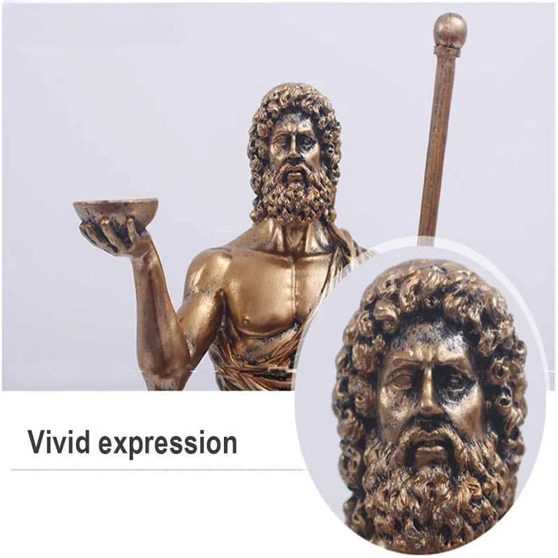 Greek Medical God Sculpture Asclepius Medicine Statue for Home Desktop Decoration Indoor Ornaments Sculptural Home Decor Gift