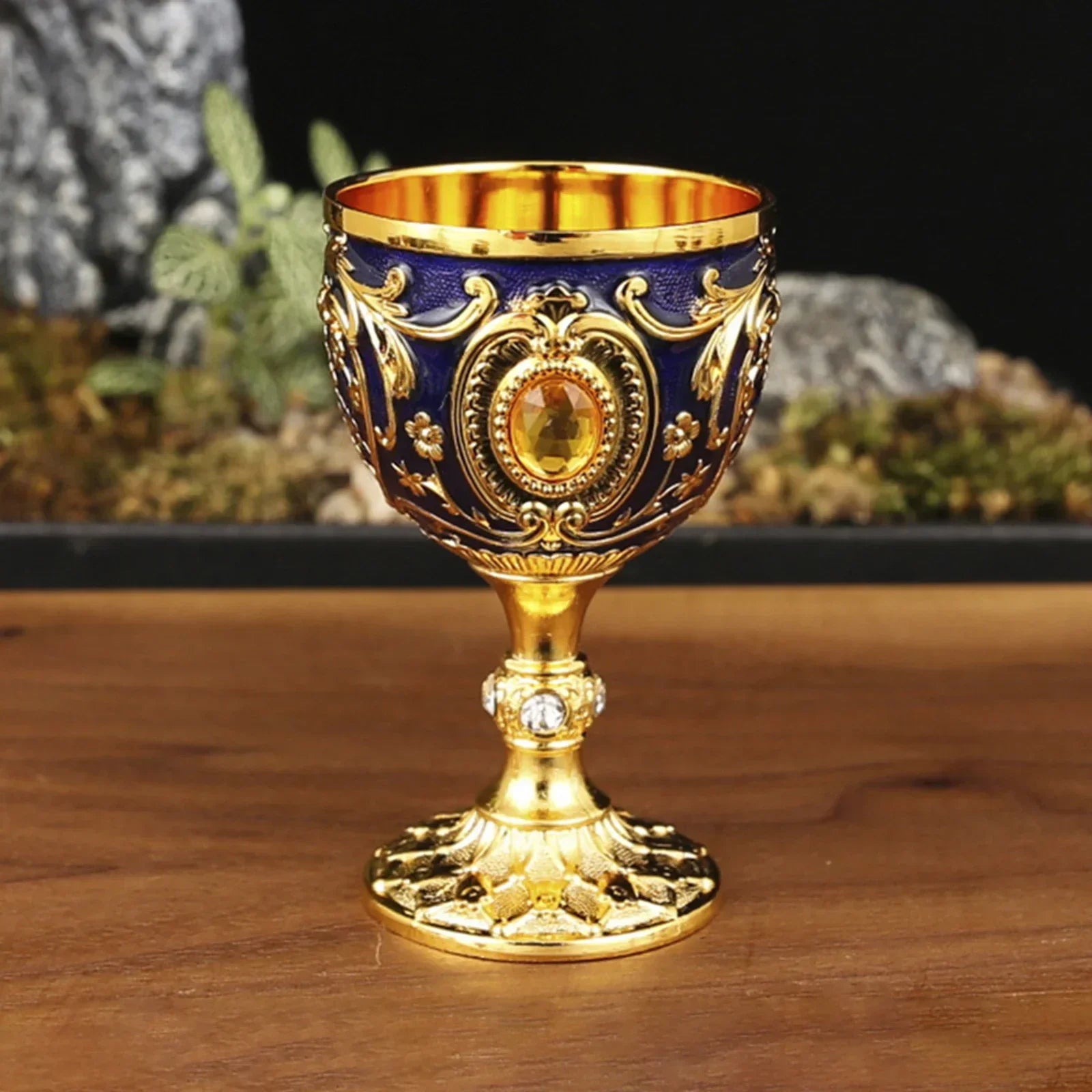 1Pc 30ml Light Luxury Goblet Embossed Wine Drink Cup Retro White Wine Chalice Communion Party Household Dining Gifts