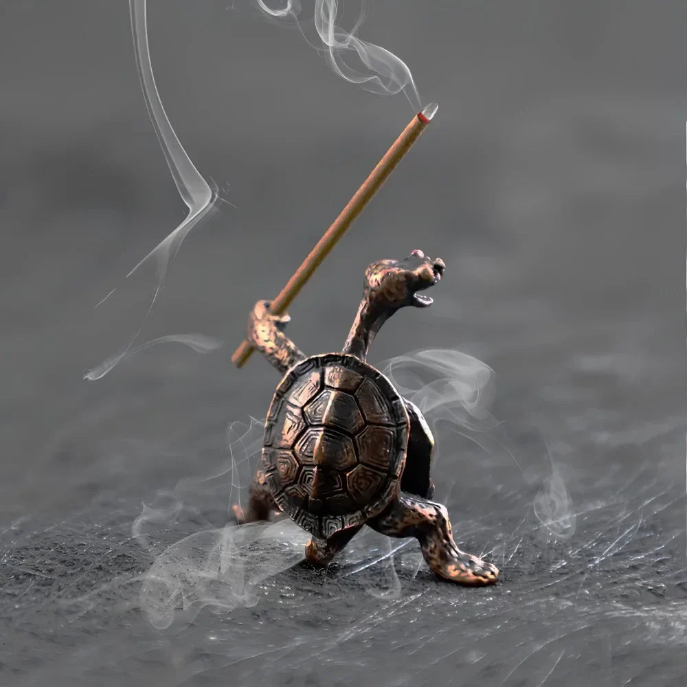 Mini Turtle Shape Incense Stick Holder | Metal Animal Incense Burner