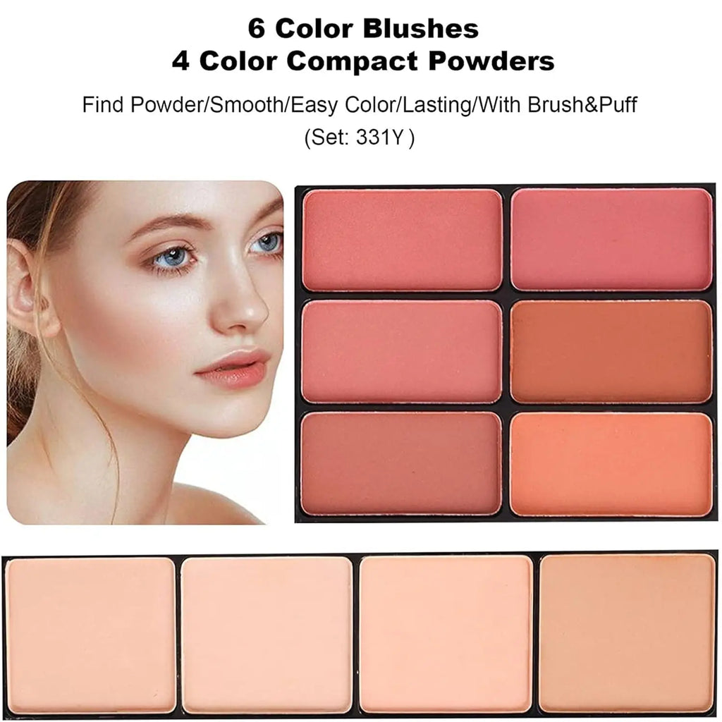 58 Professional Makeup Kit With Eyeshadow Blusher Concealer Mirror