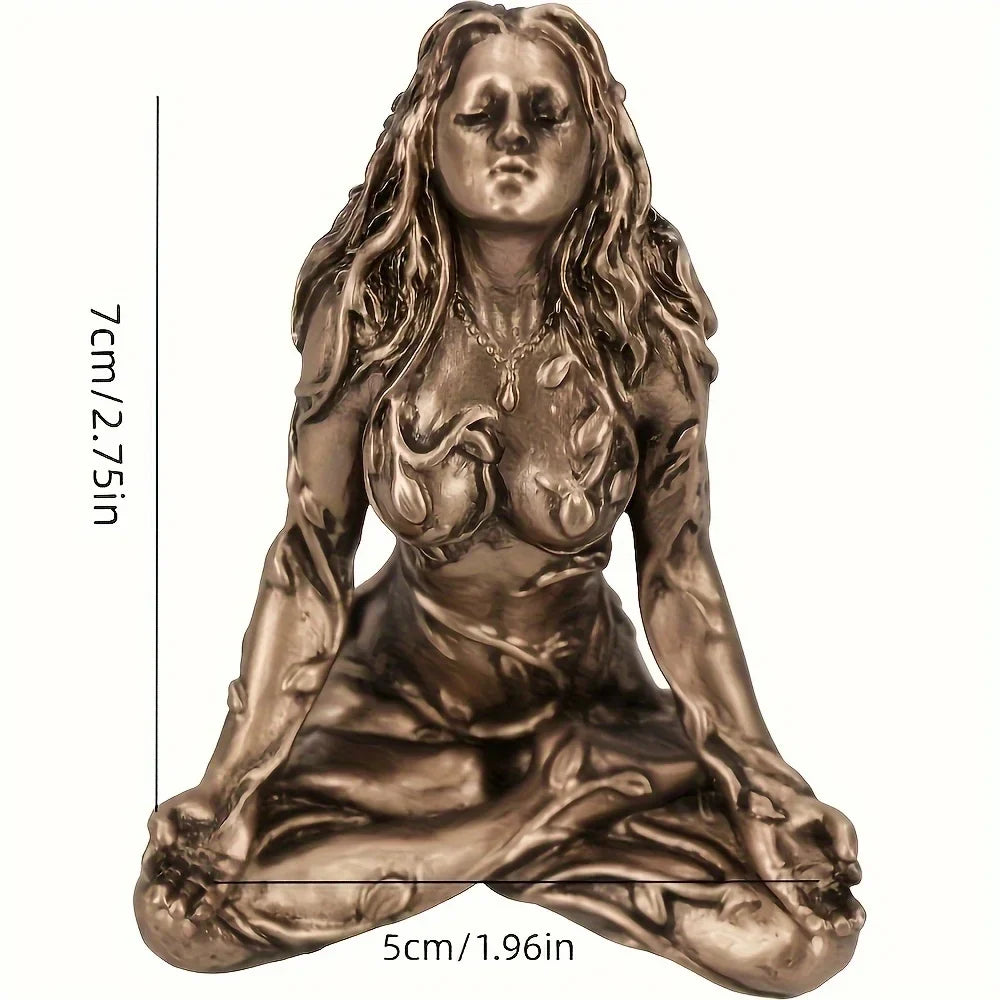 Goddess Statue, Gaia Statue, Mother Earth Nature, Moon Statue, Resin Witch Spirit Statue, Home Room Decoration, Garden Decoratio