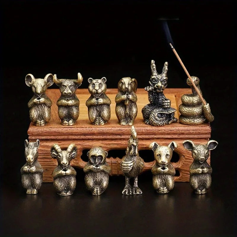 Mini Metal Incense Stick Holder | Chinese Zodiac Animal Incense Burner