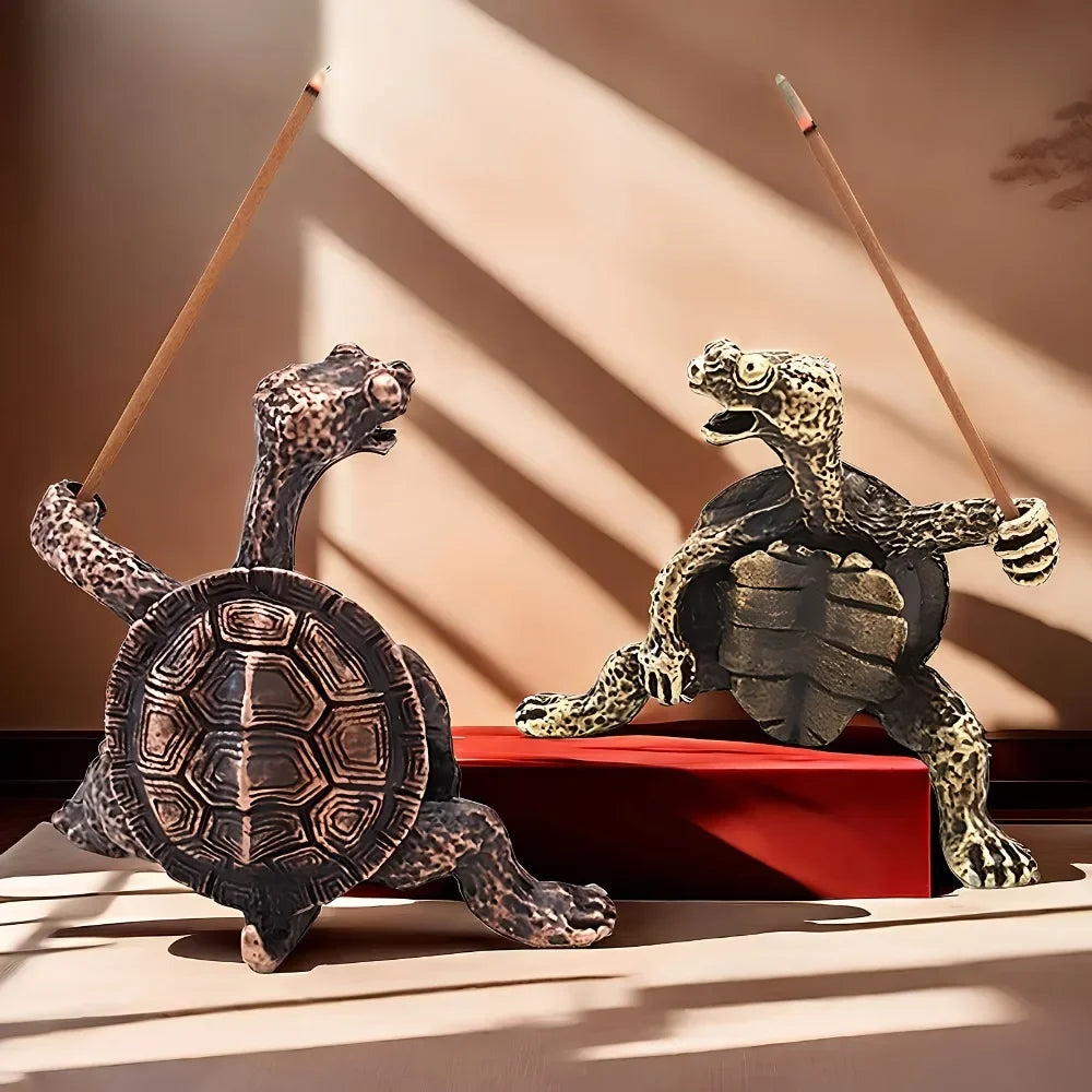 Mini Turtle Shape Incense Stick Holder | Metal Animal Incense Burner