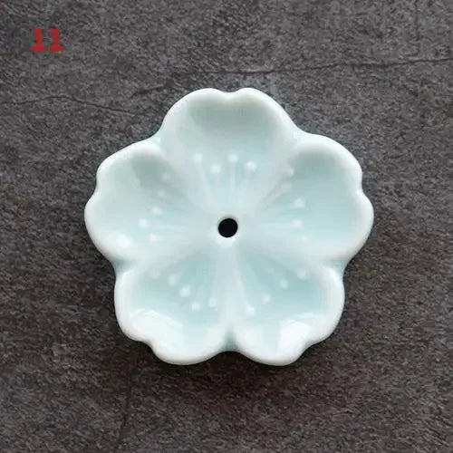 Ceramic Cherry Blossom Incense Burner | Home Decor Stick Holder