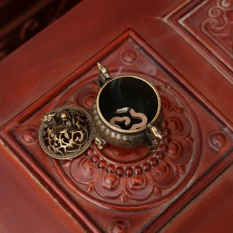 Metal Incense Burner Ornaments | Zen Sandalwood Tower Incense Holder for Home