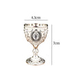 1Pc 30ml Light Luxury Goblet Embossed Wine Drink Cup Retro White Wine Chalice Communion Party Household Dining Gifts