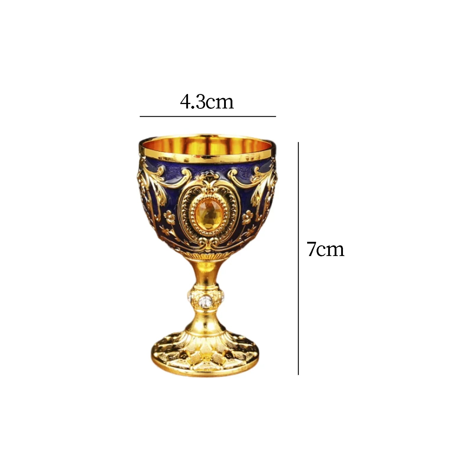 1Pc 30ml Light Luxury Goblet Embossed Wine Drink Cup Retro White Wine Chalice Communion Party Household Dining Gifts