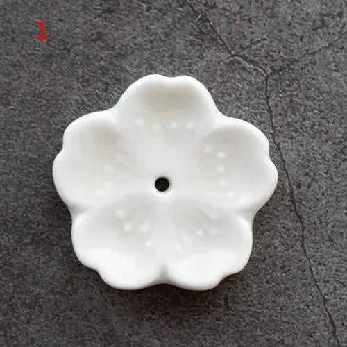 Ceramic Cherry Blossom Incense Burner | Home Decor Stick Holder