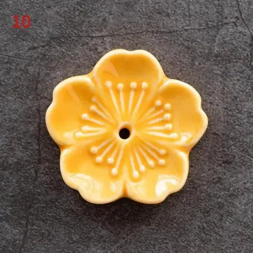 Ceramic Cherry Blossom Incense Burner | Home Decor Stick Holder