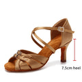 Women Ballroom Latin Dance Shoes Adjustable Modern Pole Dance Shoes Salsa Tango Hot High Heel Latin Shoes For Girls Ladies