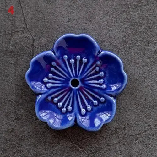 Ceramic Cherry Blossom Incense Burner | Home Decor Stick Holder