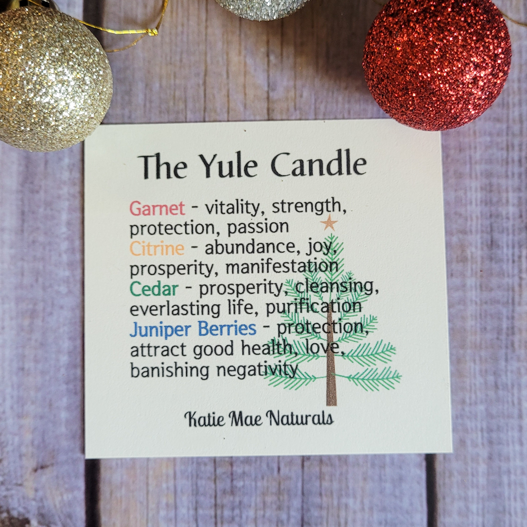 Yule Ritual Candle – Festive Winter Soy Candle for Renewal, Warmth & Winter Solstice Rituals